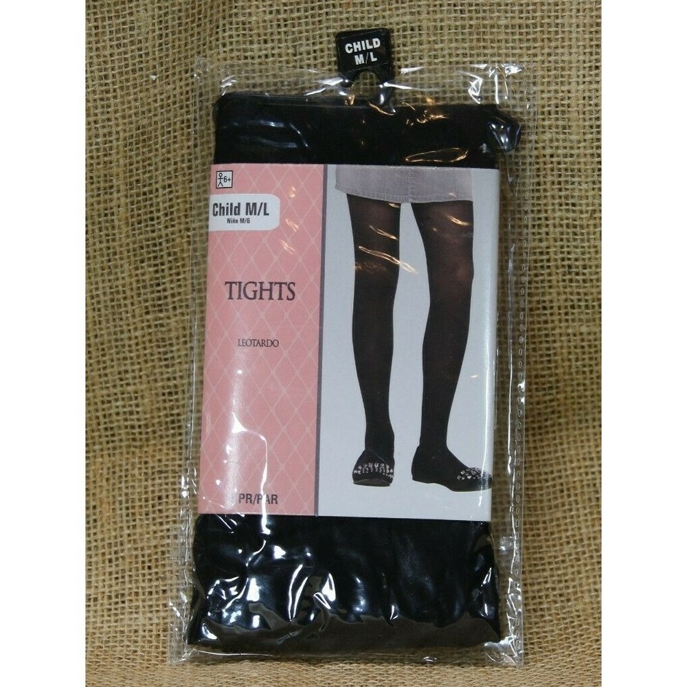 Girls Tights Children's Size M/L Black New in package